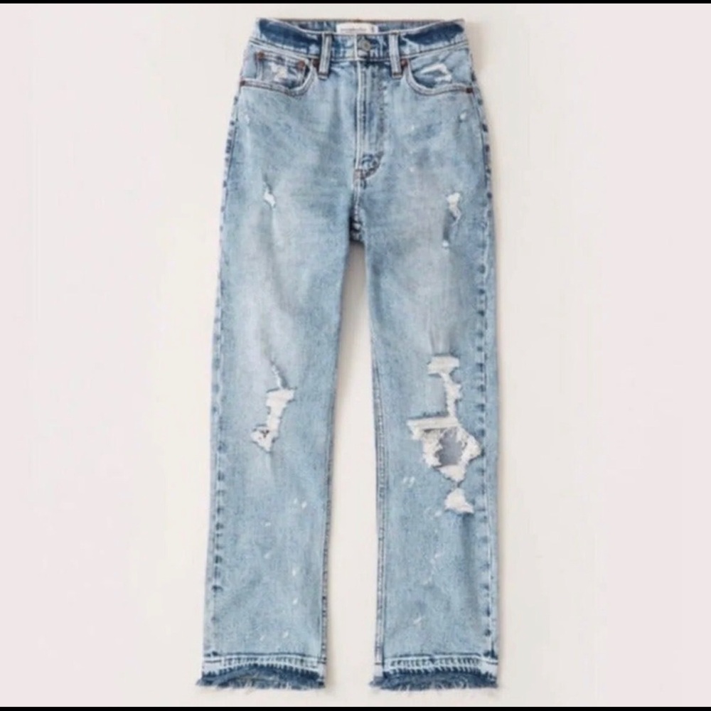 NWT Abercrombie Ankle Straight Ultra High Rise